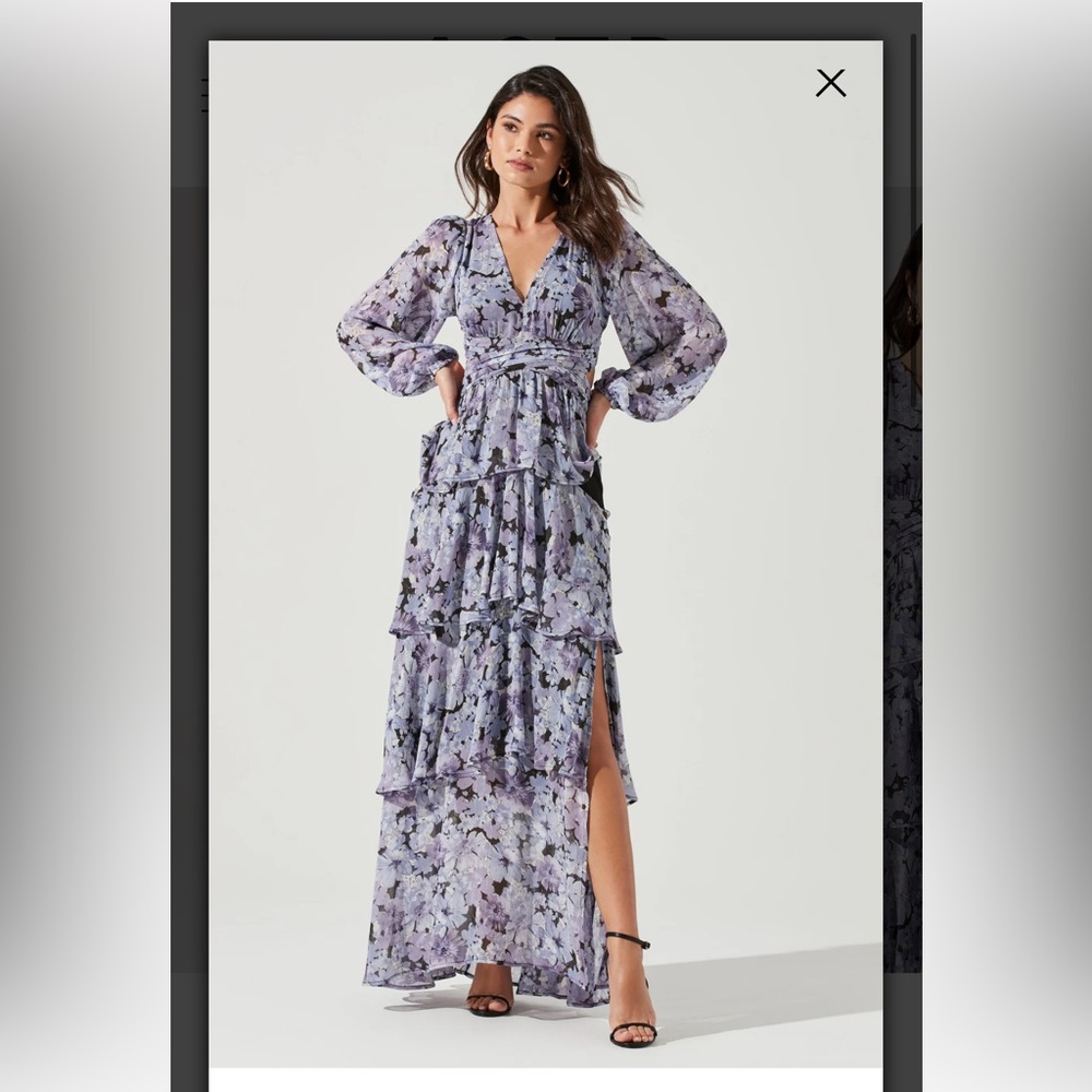 Anora Floral Tiered Maxi Dress ASTR the label